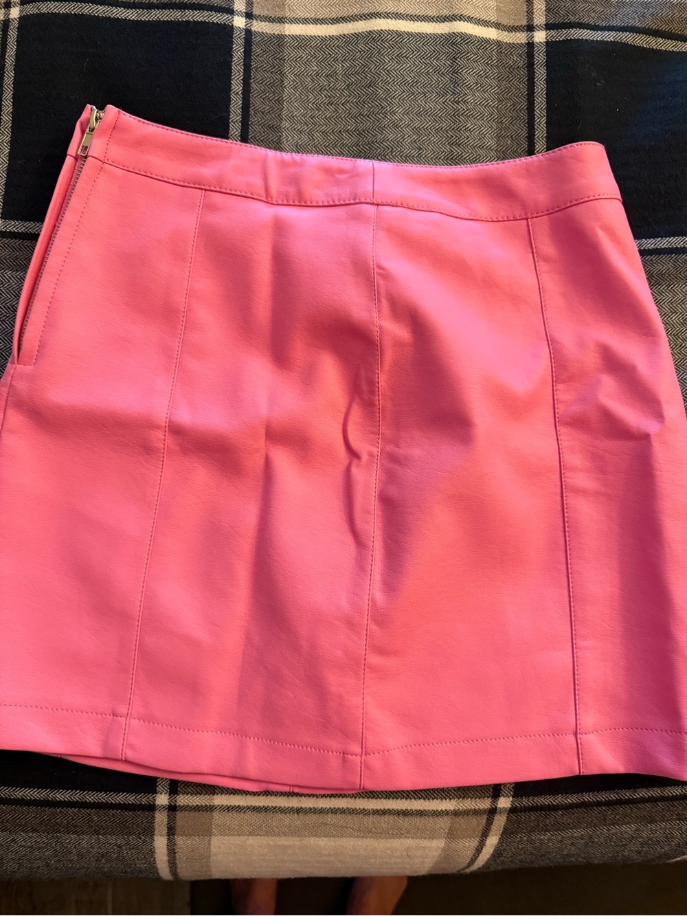 Forever 21 Hot Pink Faux Leather Mini Skirt